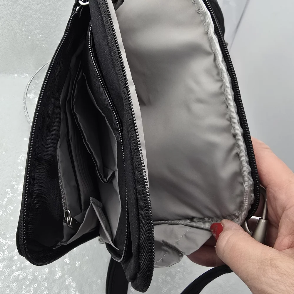 Travelon Anti-Theft Security Shoulder Crossbody Bag Slim Classic Black Travel - Picture 6 of 13